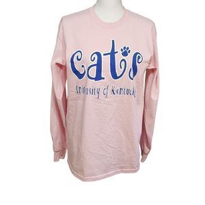 University of Kentucky Women's Cotton Pink Long Sleeve Cats Shirt M